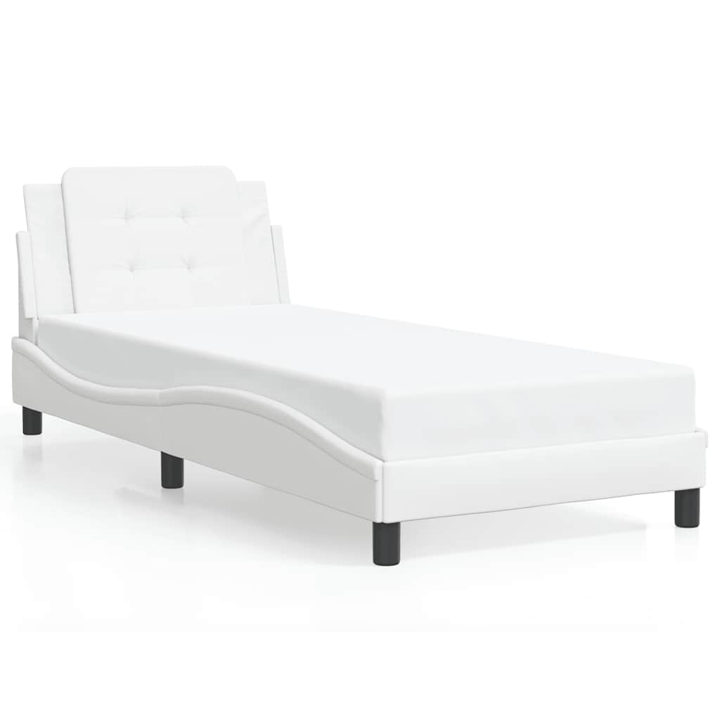 sengeramme uden madras Zadar 90x200 cm kunstlæder hvid