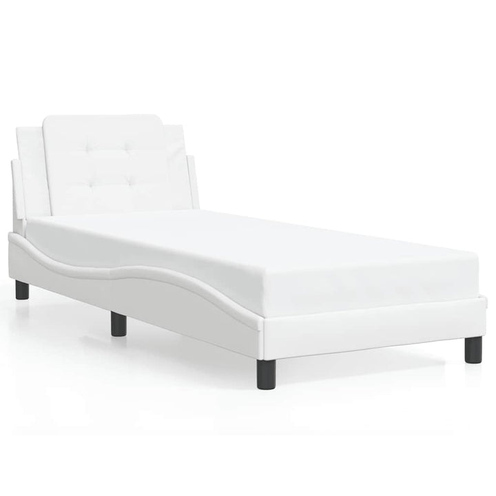sengeramme uden madras Zadar 90x200 cm kunstlæder hvid