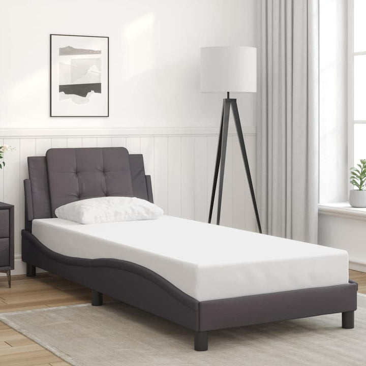 sengeramme uden madras Zadar 90x200 cm kunstlæder grå