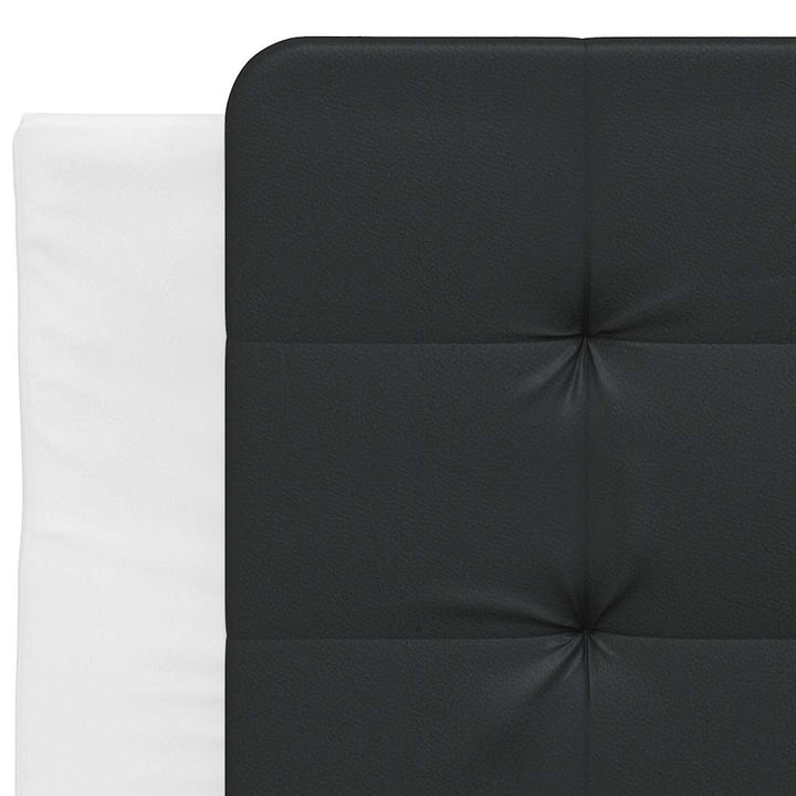 sengeramme uden madras Zadar 90x200 cm kunstlæder hvid og sort