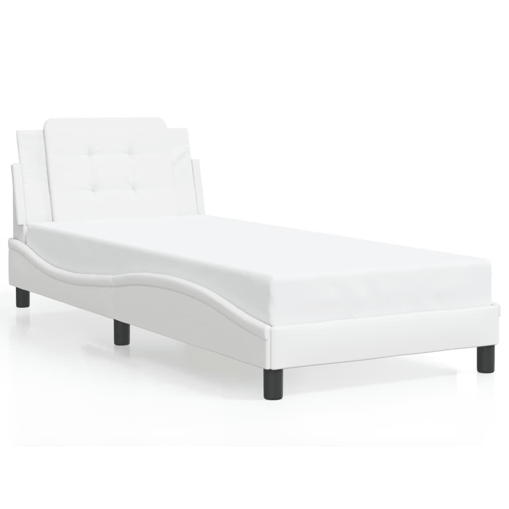 sengeramme uden madras Zadar 100x200 cm kunstlæder hvid