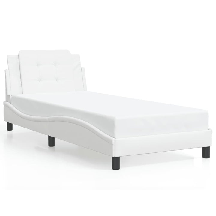 sengeramme uden madras Zadar 100x200 cm kunstlæder hvid