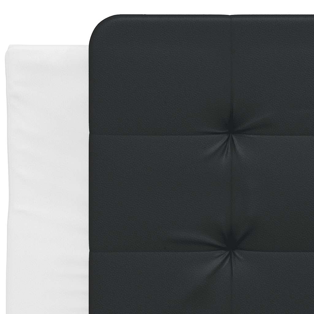 sengeramme uden madras Zadar 100x200 cm kunstlæder sort og hvid