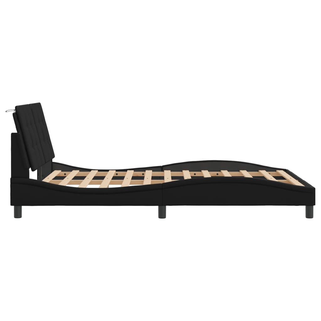 sengeramme uden madras Zadar 140x190 cm kunstlæder sort