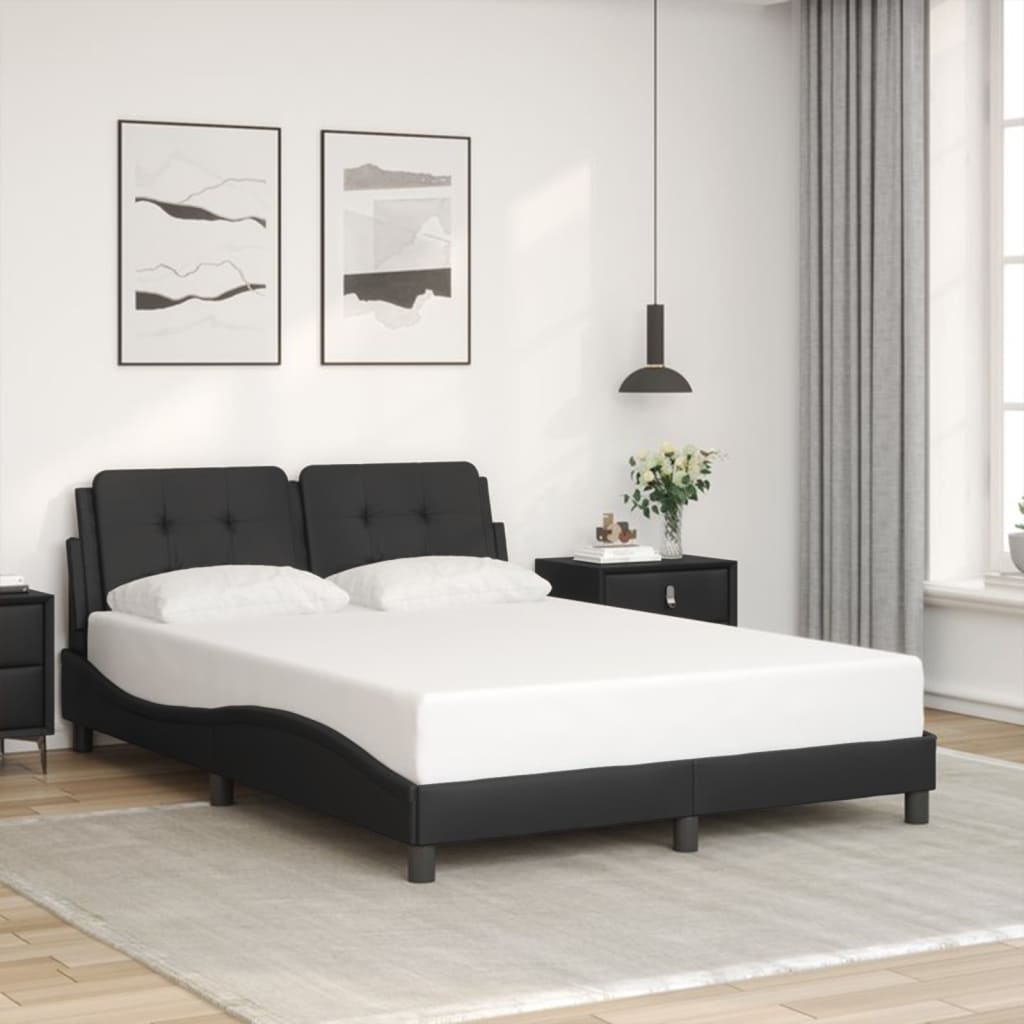 sengeramme uden madras Zadar 140x190 cm kunstlæder sort