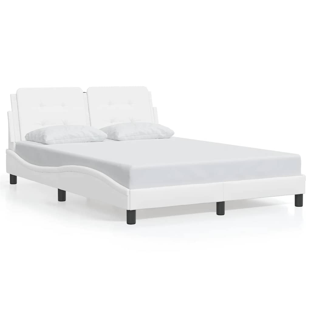 sengeramme uden madras Zadar 140x190 cm kunstlæder hvid