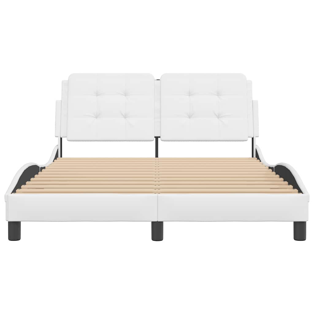 sengeramme uden madras Zadar 140x190 cm kunstlæder hvid