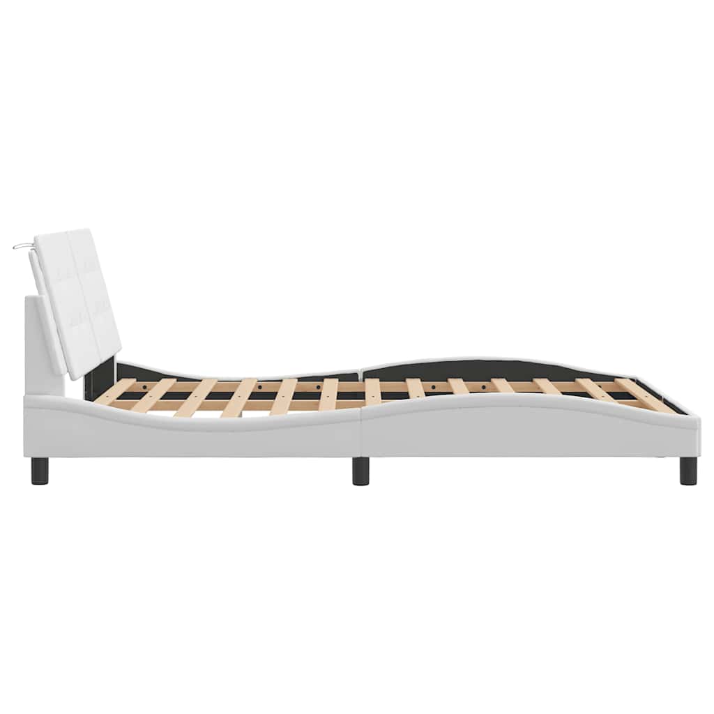 sengeramme uden madras Zadar 140x190 cm kunstlæder hvid