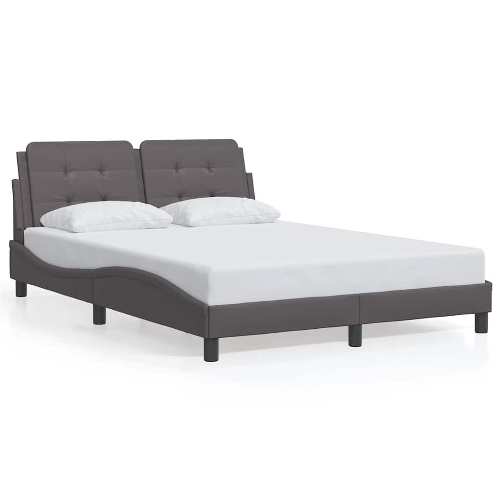 sengeramme uden madras Zadar 140x190 cm kunstlæder grå