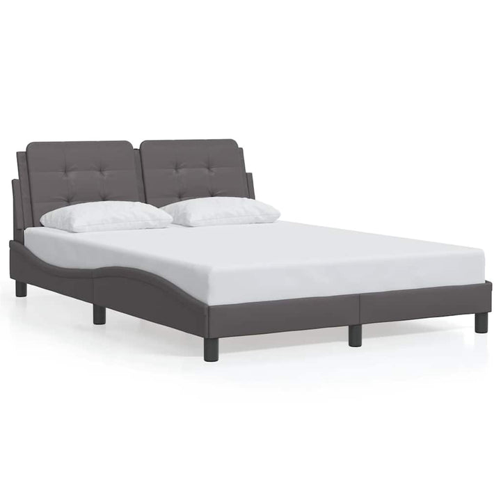 sengeramme uden madras Zadar 140x190 cm kunstlæder grå