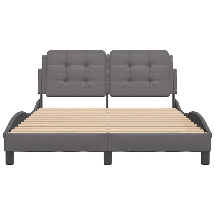 sengeramme uden madras Zadar 140x190 cm kunstlæder grå