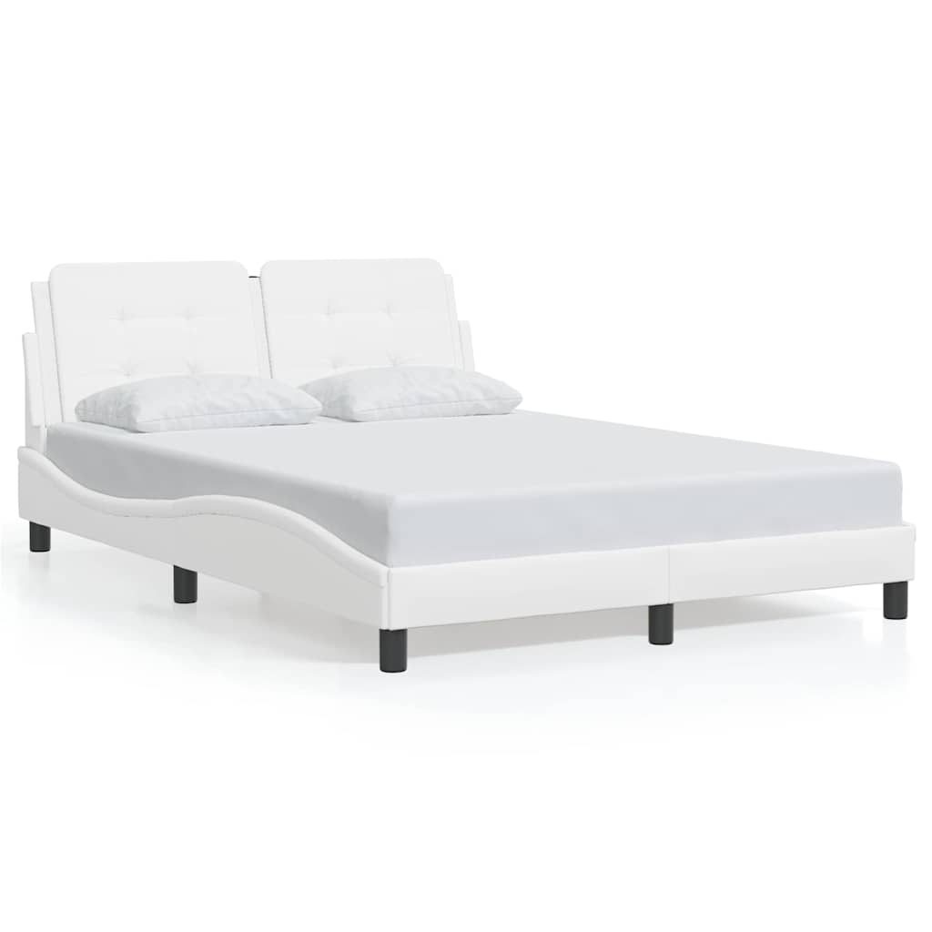 sengeramme uden madras Zadar 140x200 cm kunstlæder hvid