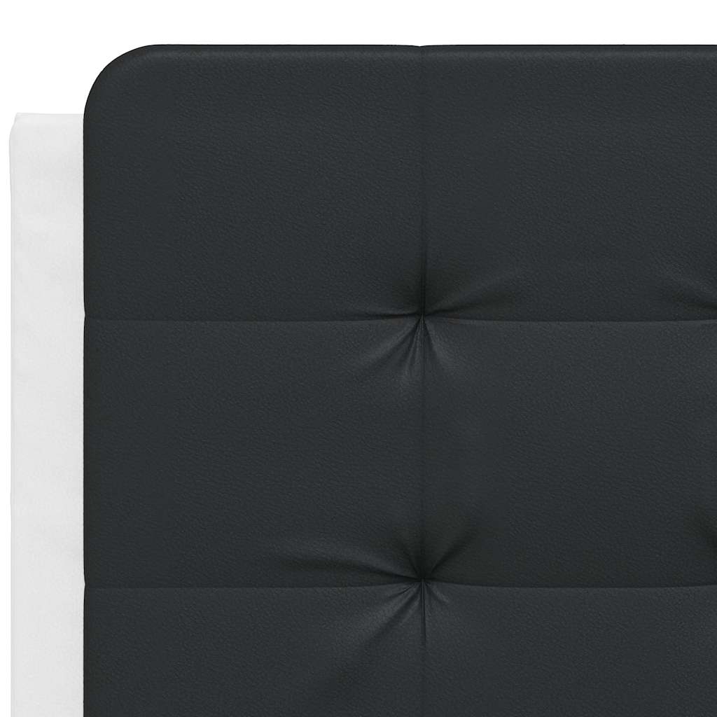 sengeramme uden madras Zadar 140x200 cm kunstlæder hvid og sort
