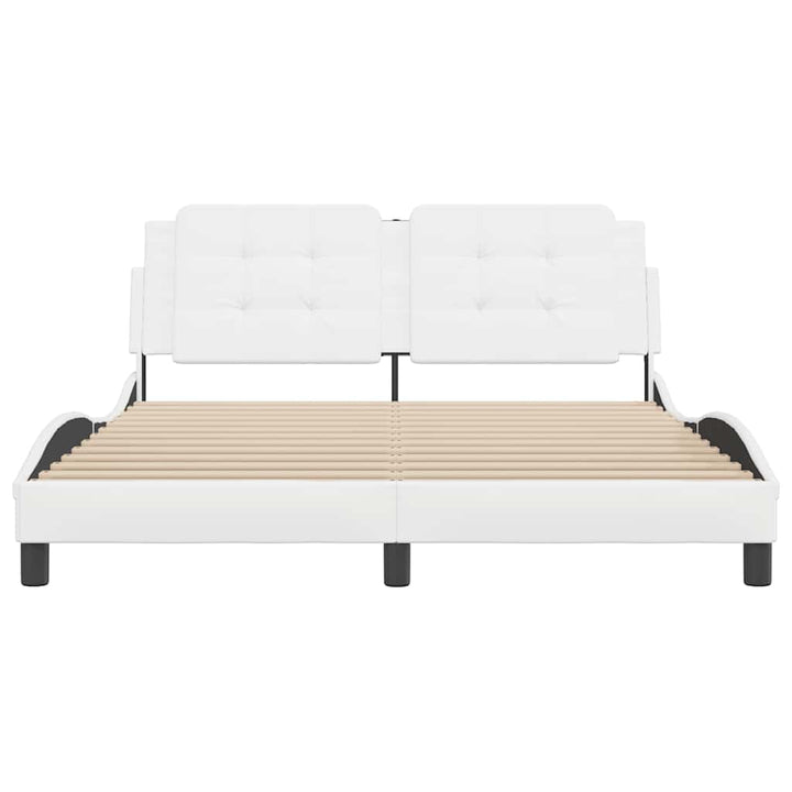 sengeramme uden madras Zadar 160x200 cm kunstlæder hvid