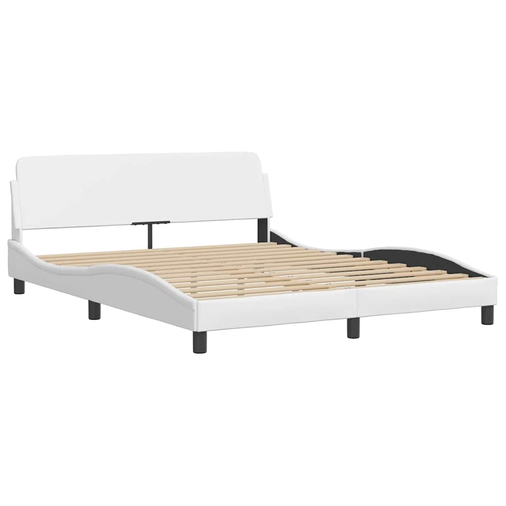 sengeramme uden madras Zadar 160x200 cm kunstlæder hvid