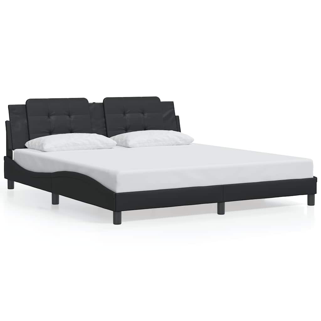 sengeramme uden madras Zadar 180x200 cm kunstlæder sort