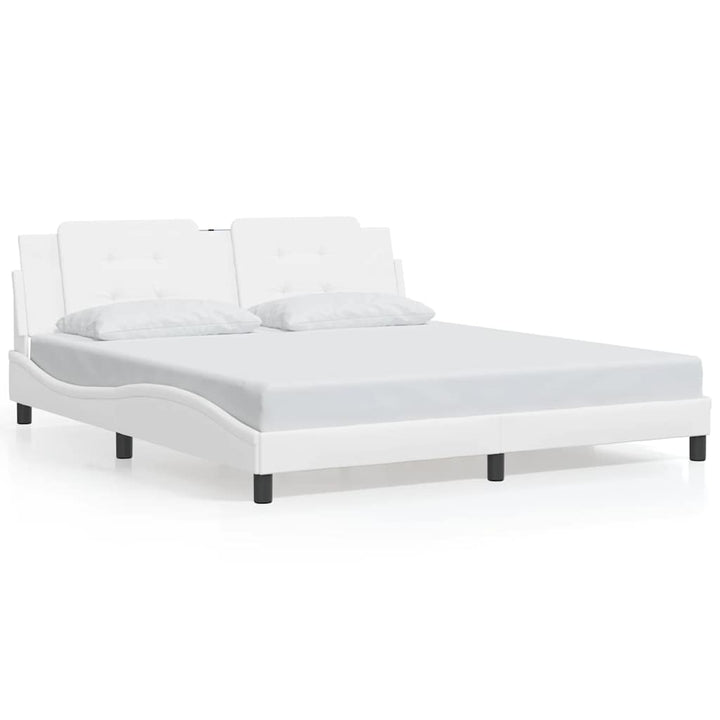 sengeramme uden madras Zadar 180x200 cm kunstlæder hvid
