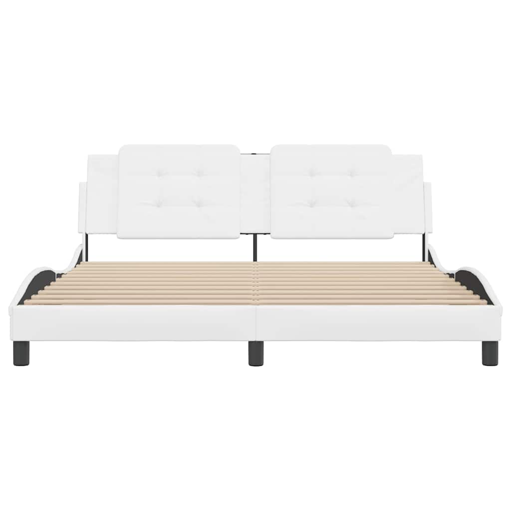 sengeramme uden madras Zadar 180x200 cm kunstlæder hvid
