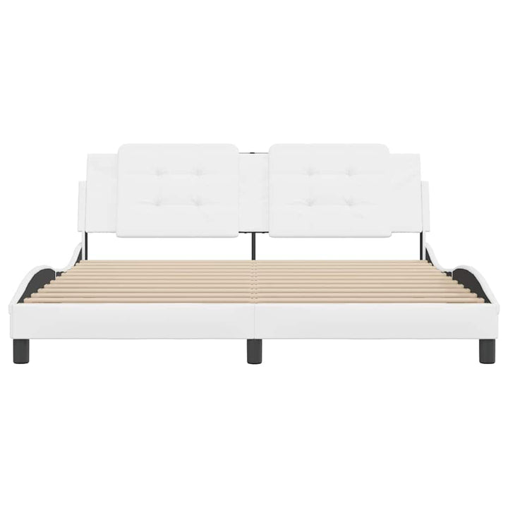 sengeramme uden madras Zadar 180x200 cm kunstlæder hvid