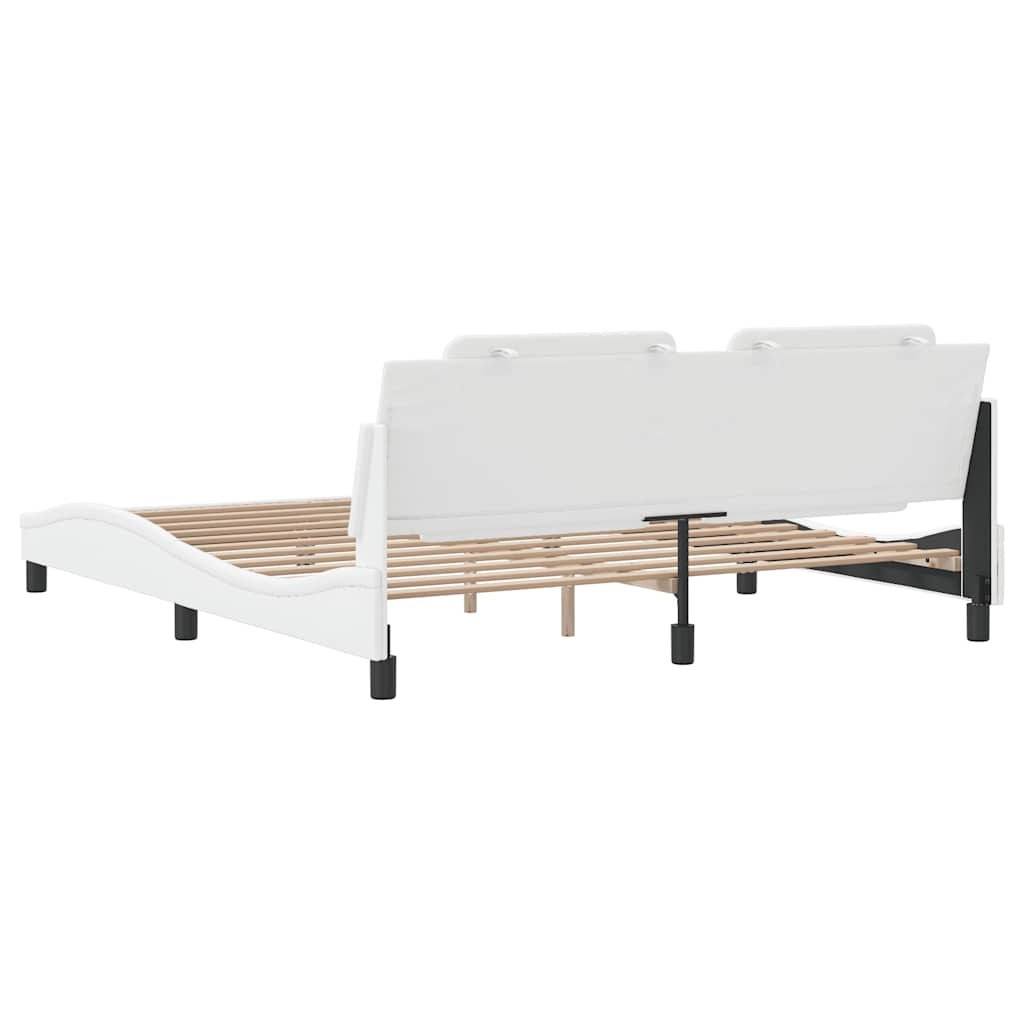 sengeramme uden madras Zadar 180x200 cm kunstlæder hvid