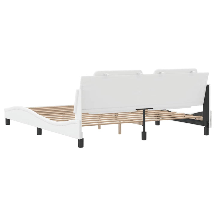 sengeramme uden madras Zadar 180x200 cm kunstlæder hvid