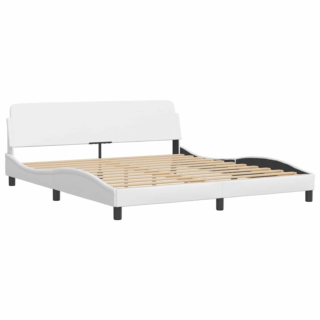 sengeramme uden madras Zadar 180x200 cm kunstlæder hvid