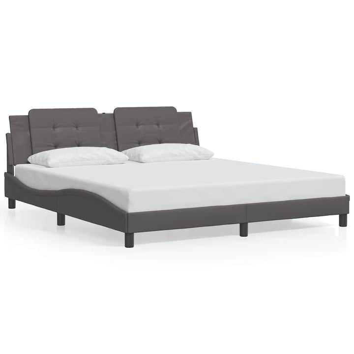sengeramme uden madras Zadar 180x200 cm kunstlæder grå