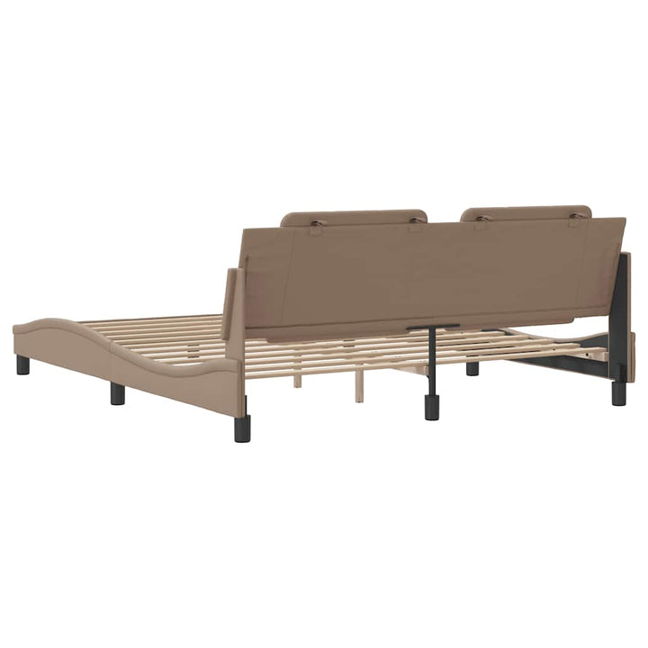 sengeramme uden madras Zadar 180x200 cm kunstlæder cappuccinofarvet