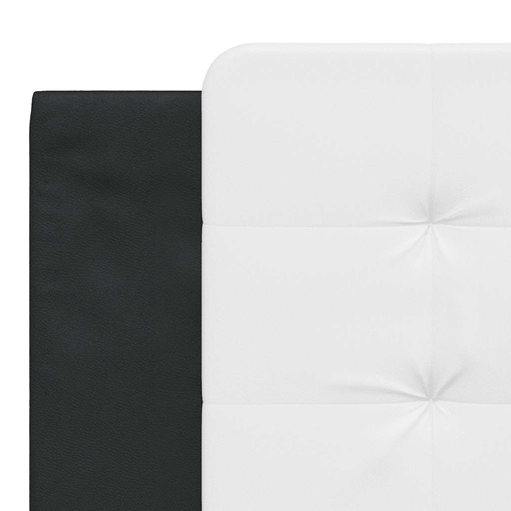 sengeramme uden madras Zadar 180x200 cm kunstlæder sort og hvid