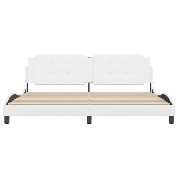 sengeramme uden madras Zadar 200x200 cm kunstlæder hvid