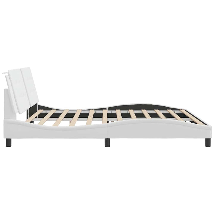 sengeramme uden madras Zadar 200x200 cm kunstlæder hvid