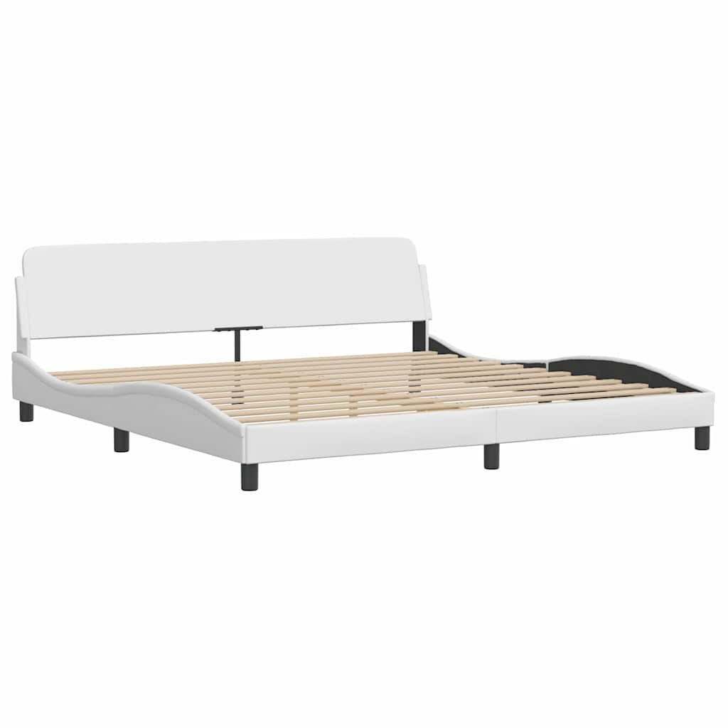 sengeramme uden madras Zadar 200x200 cm kunstlæder hvid