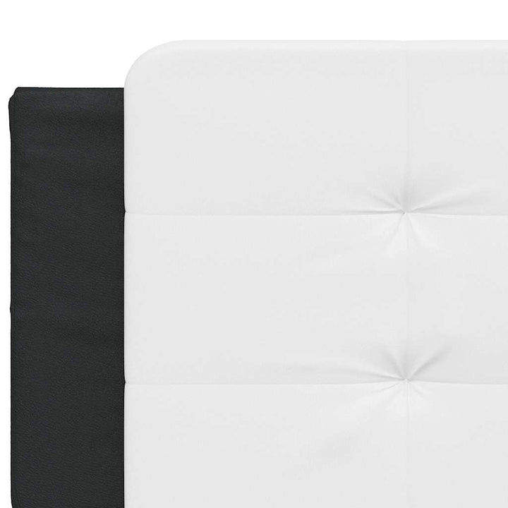 sengeramme uden madras Zadar 200x200 cm kunstlæder sort og hvid