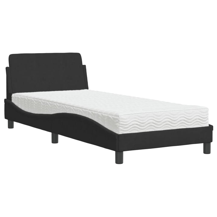 seng med madras Dover 80x200 cm velour sort