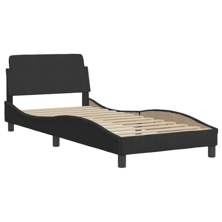 seng med madras Dover 80x200 cm velour sort
