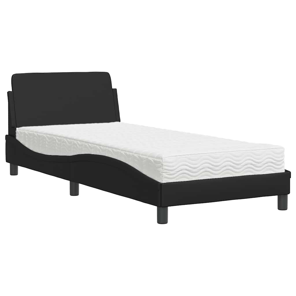 seng med madras Dover 80x200 cm kunstlæder sort