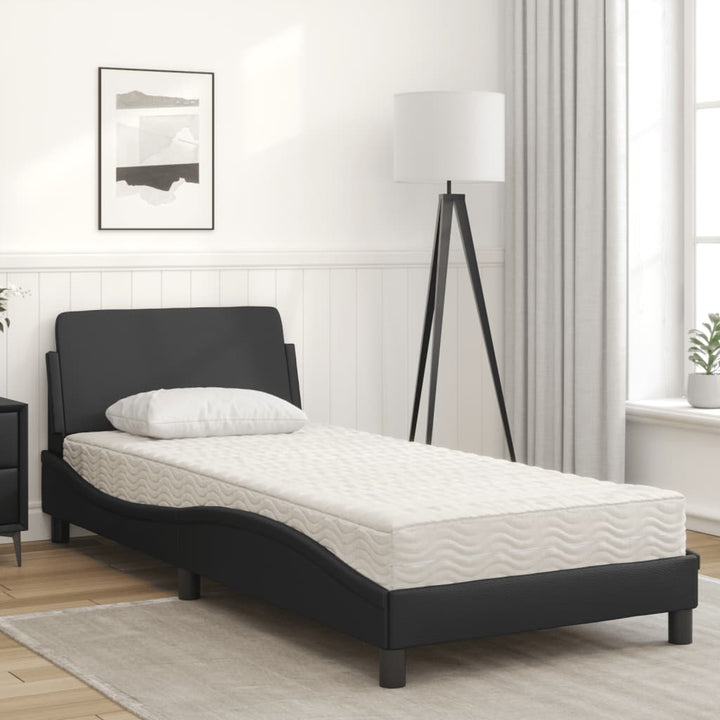 seng med madras Dover 80x200 cm kunstlæder sort