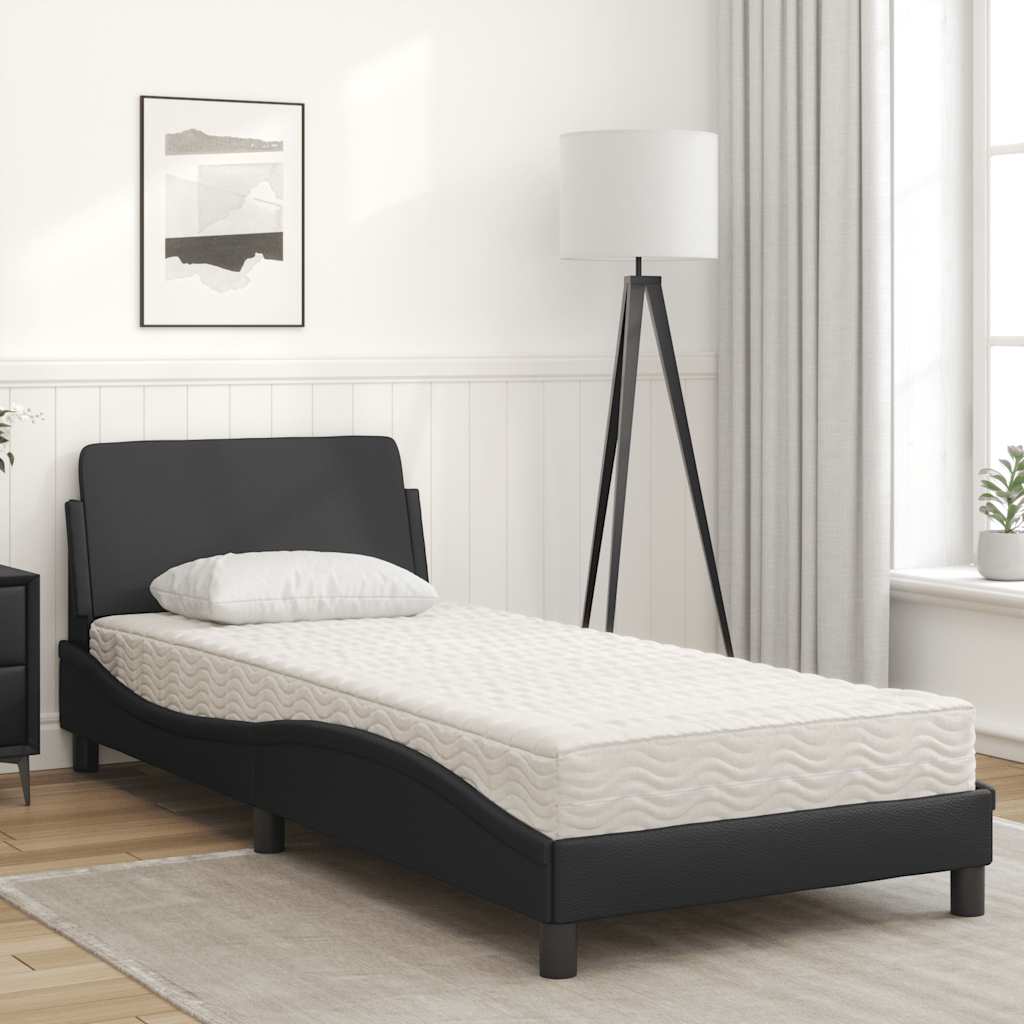 seng med madras Dover 80x200 cm kunstlæder sort