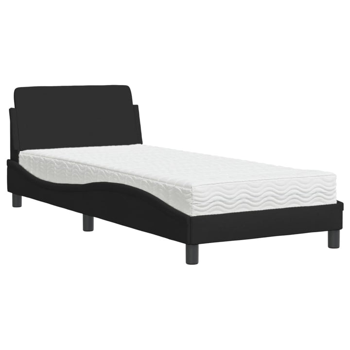 seng med madras Dover 90x190 cm stof sort