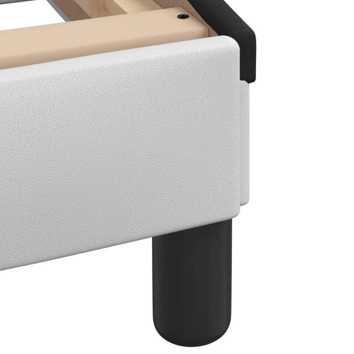 seng med madras Dover 90x190 cm kunstlæder hvid og sort