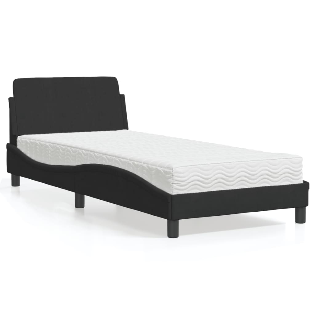 seng med madras Dover 90x200 cm velour sort