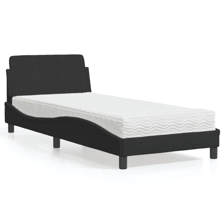 seng med madras Dover 90x200 cm velour sort
