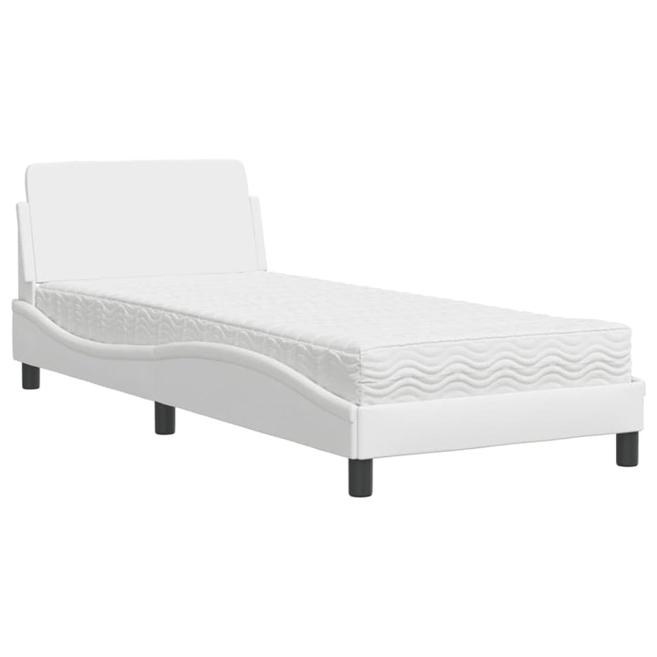 seng med madras Dover 90x200 cm kunstlæder hvid