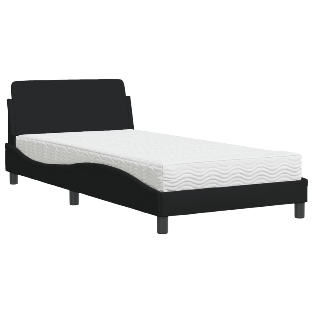 seng med madras Dover 100x200 cm stof sort