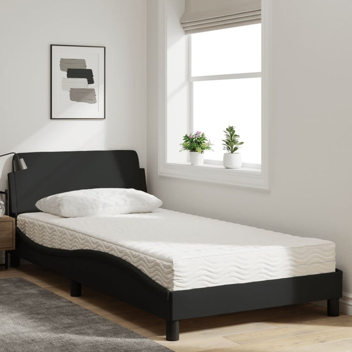 seng med madras Dover 100x200 cm stof sort