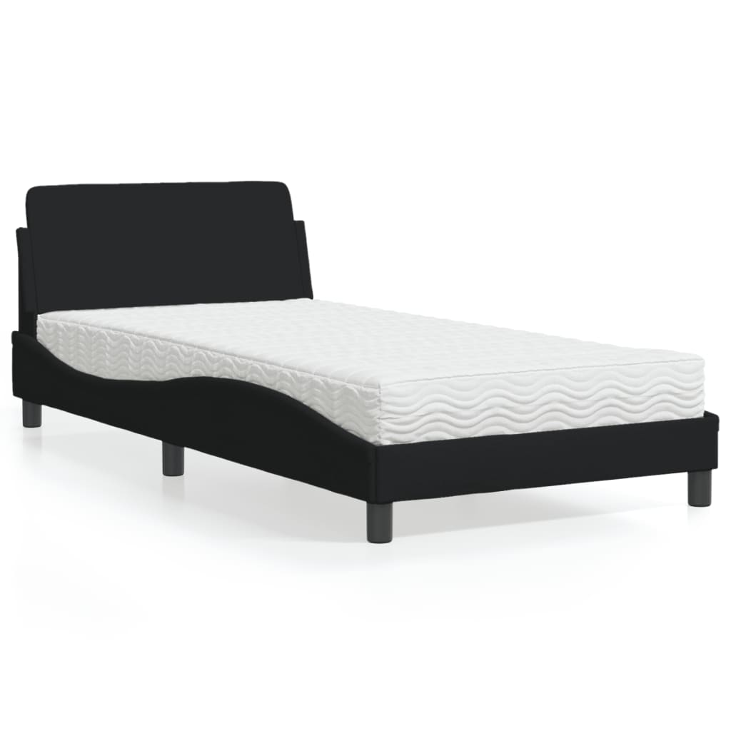 seng med madras Dover 100x200 cm stof sort