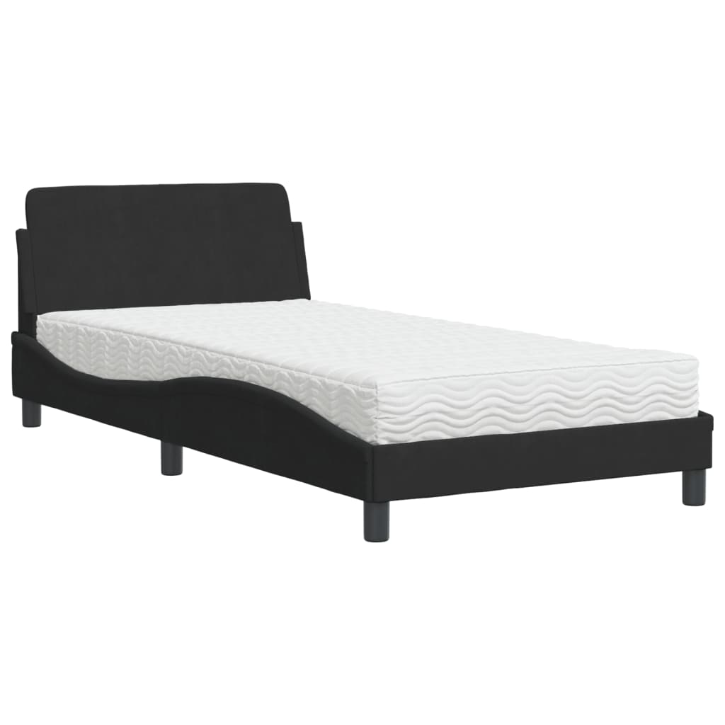 seng med madras Dover 100x200 cm velour sort