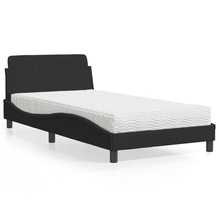 seng med madras Dover 100x200 cm velour sort