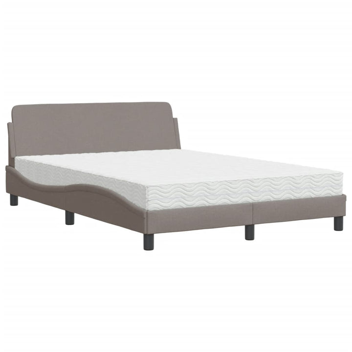 seng med madras Dover 120x200 cm stof gråbrun