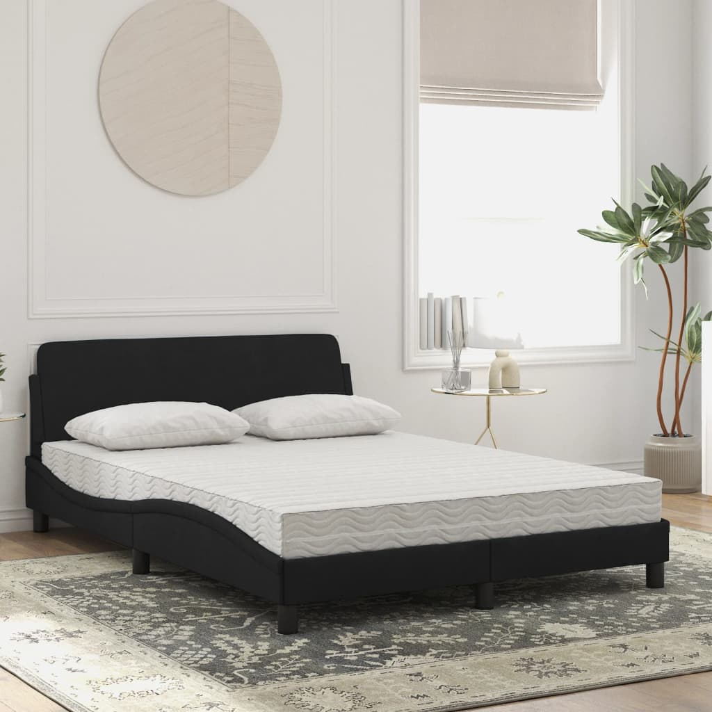 seng med madras Dover 120x200 cm velour sort